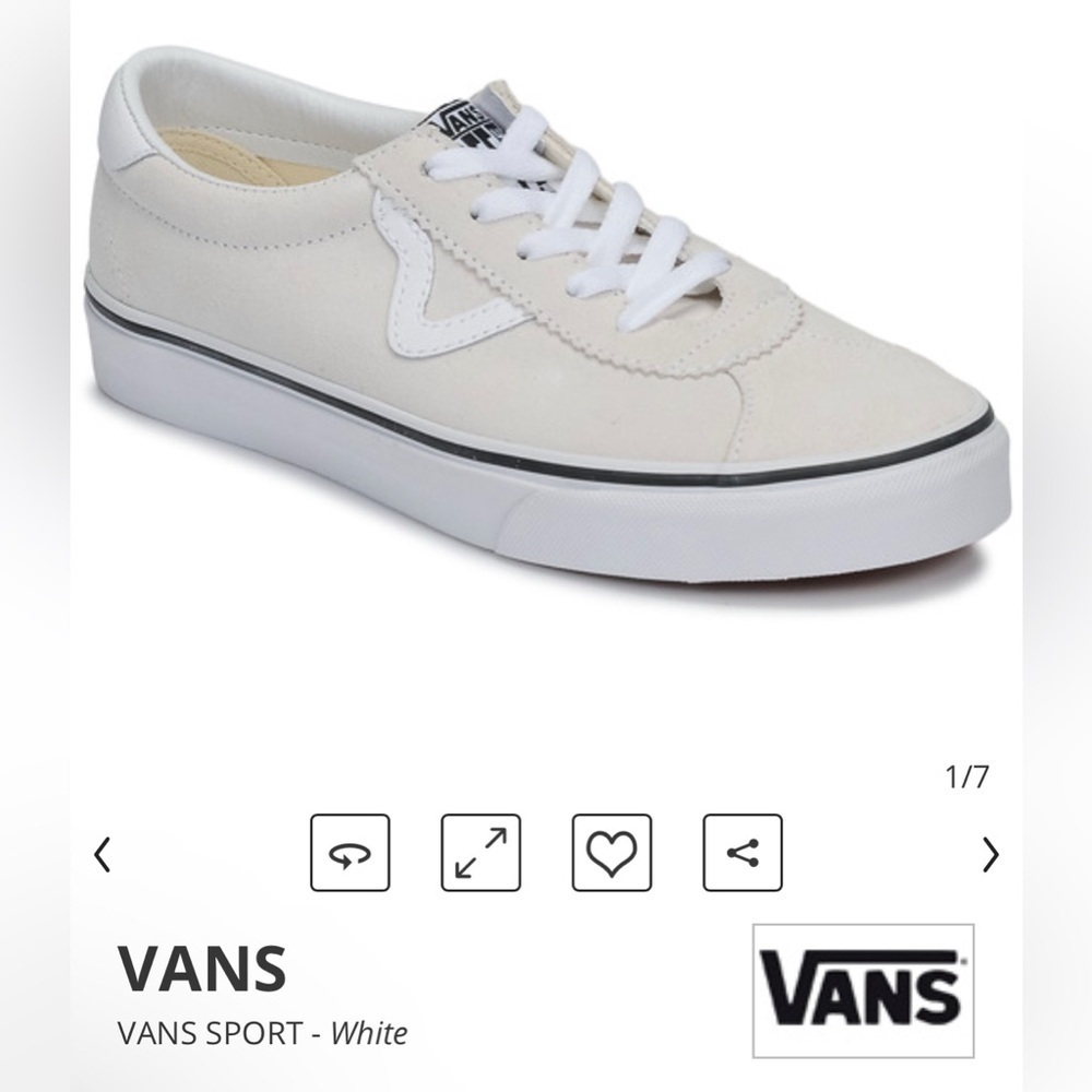 VANS SPORT Suede - White and green .